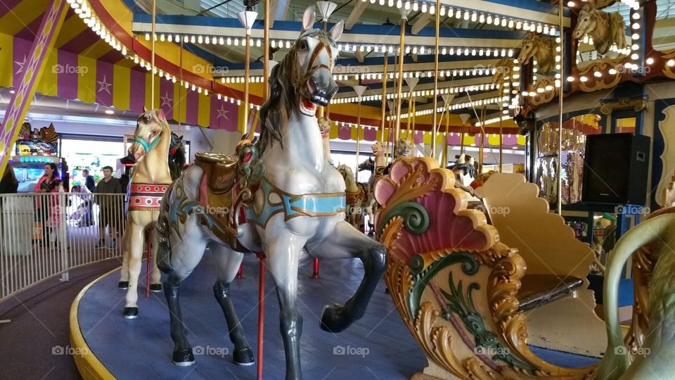 carousel horse. a carousel horse in seaside nj 