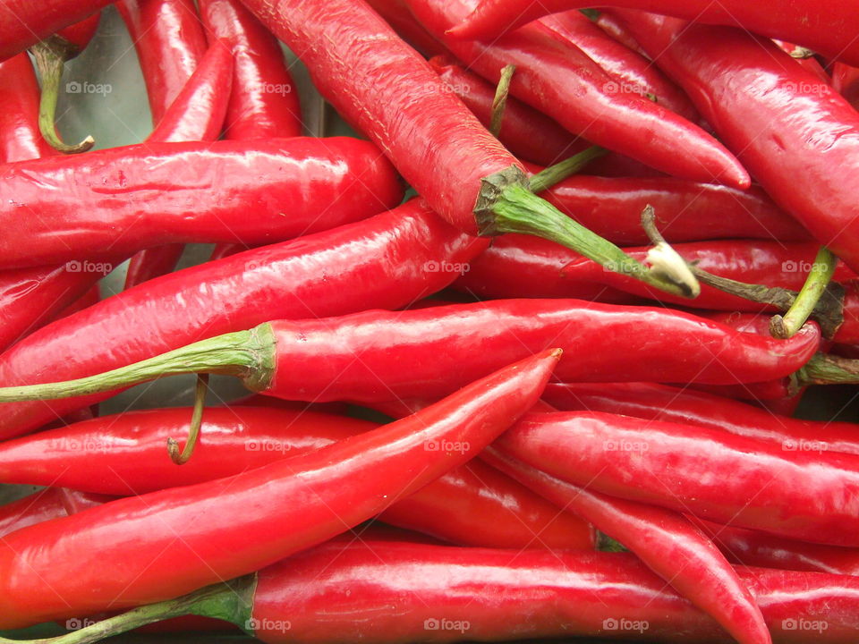 Full frame of red chilli