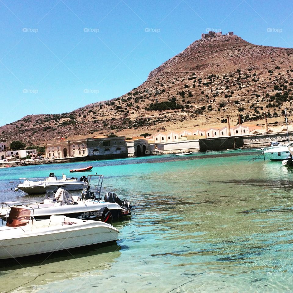 Favignana Island, Sicily, Italy. The place to be! Nice view from the port

