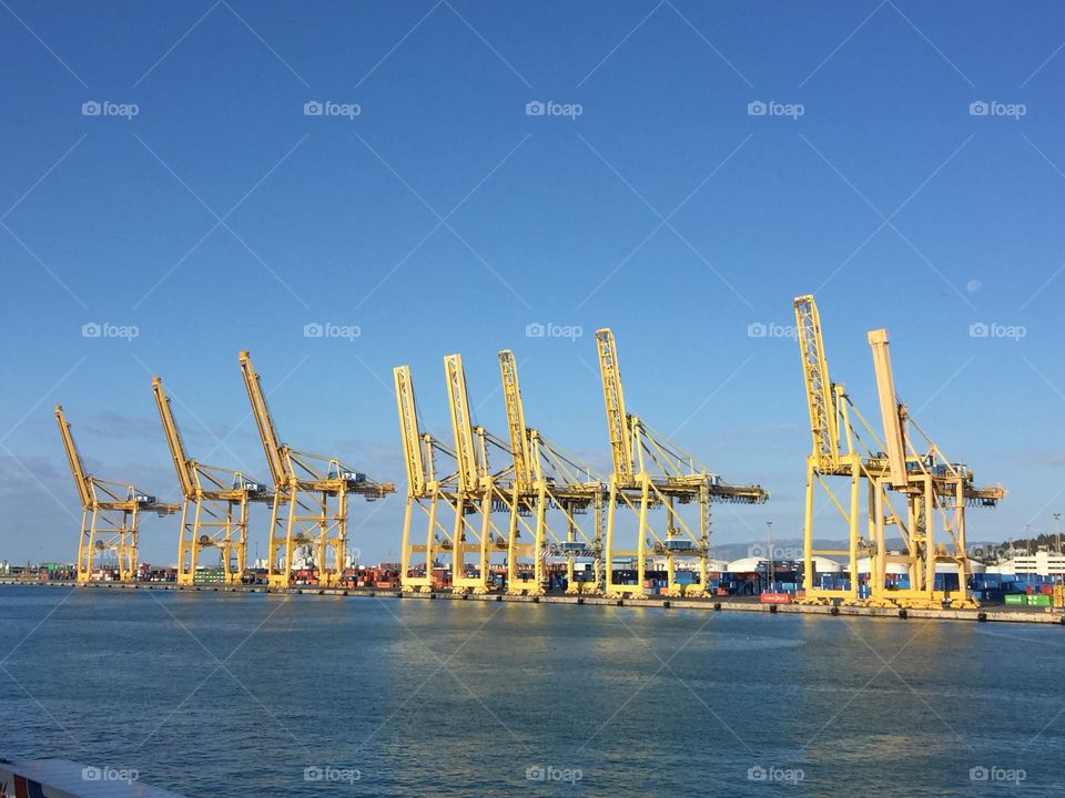 Cranes at the Port of Barcelona
