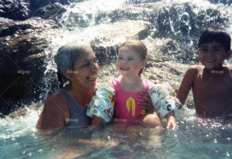 Grams and Stephie. This is one of my first trips to a water park with my grams