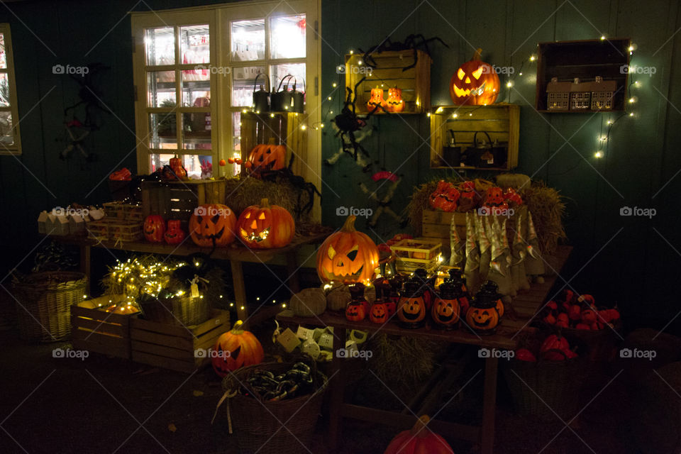 Halloween market in Tivoli Copenhagen.