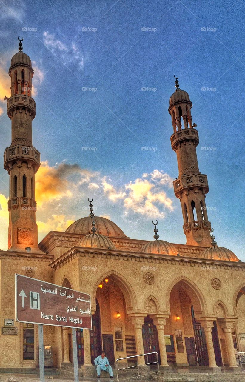 Mosque in the evening