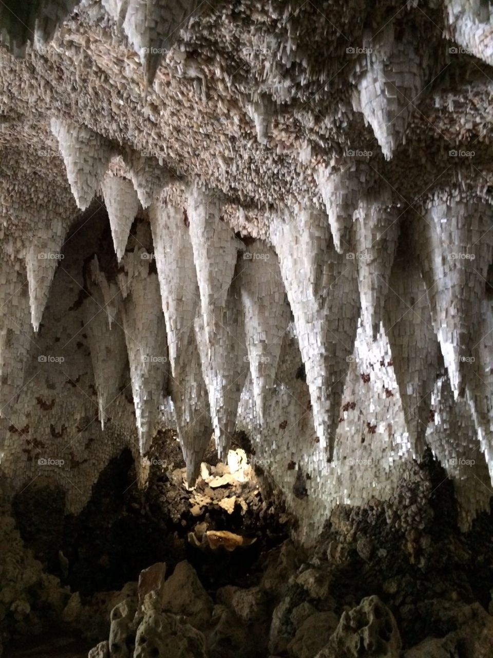 Stalactites in the grottos of England