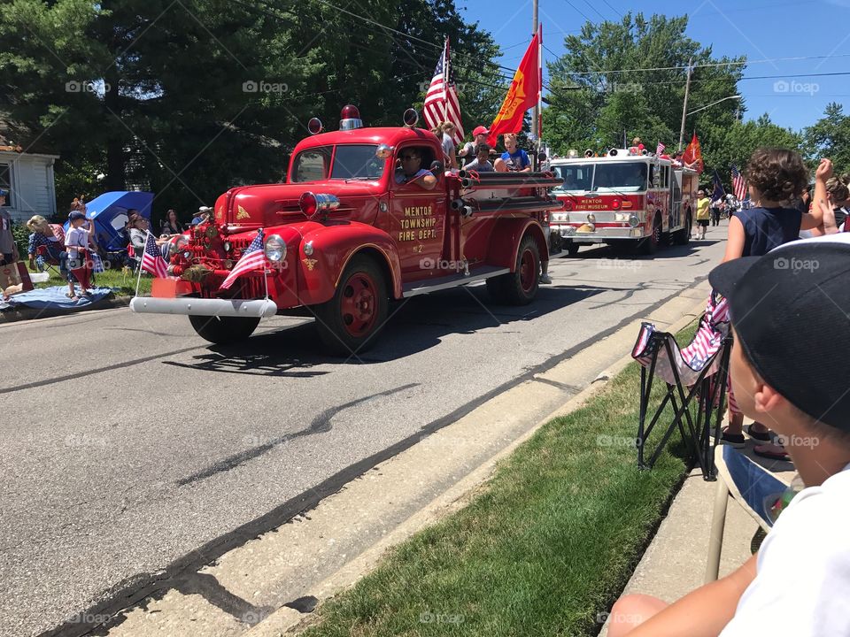 Fourth of July parade in the USA