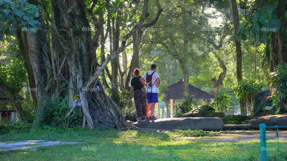 Spooky spot inside the Prambanan temple compound, near Jogjakarta, Indonesia