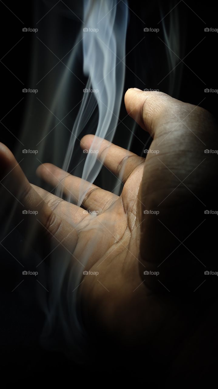 SMOKE FROM HAND