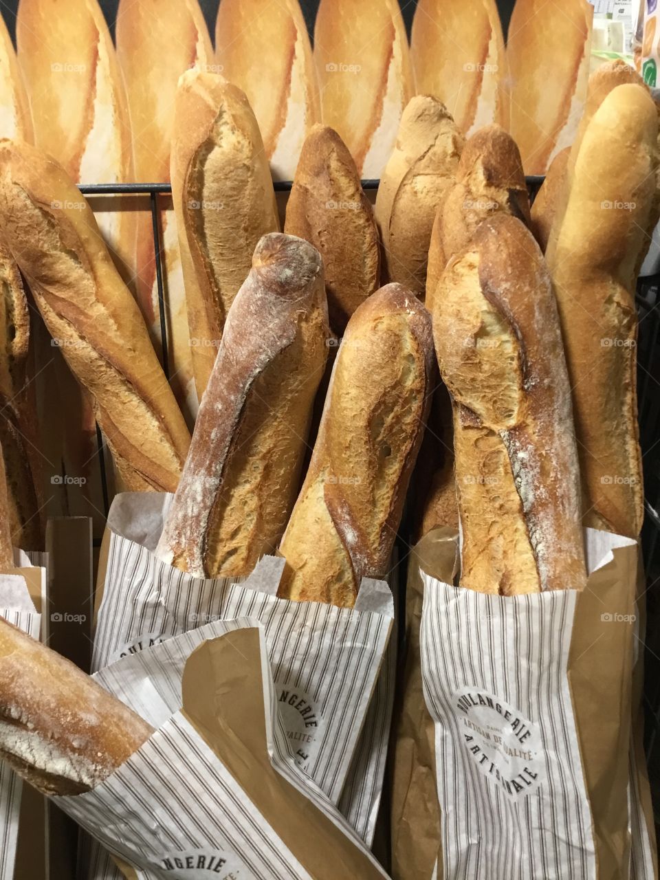 Fresh bread in Paris, France