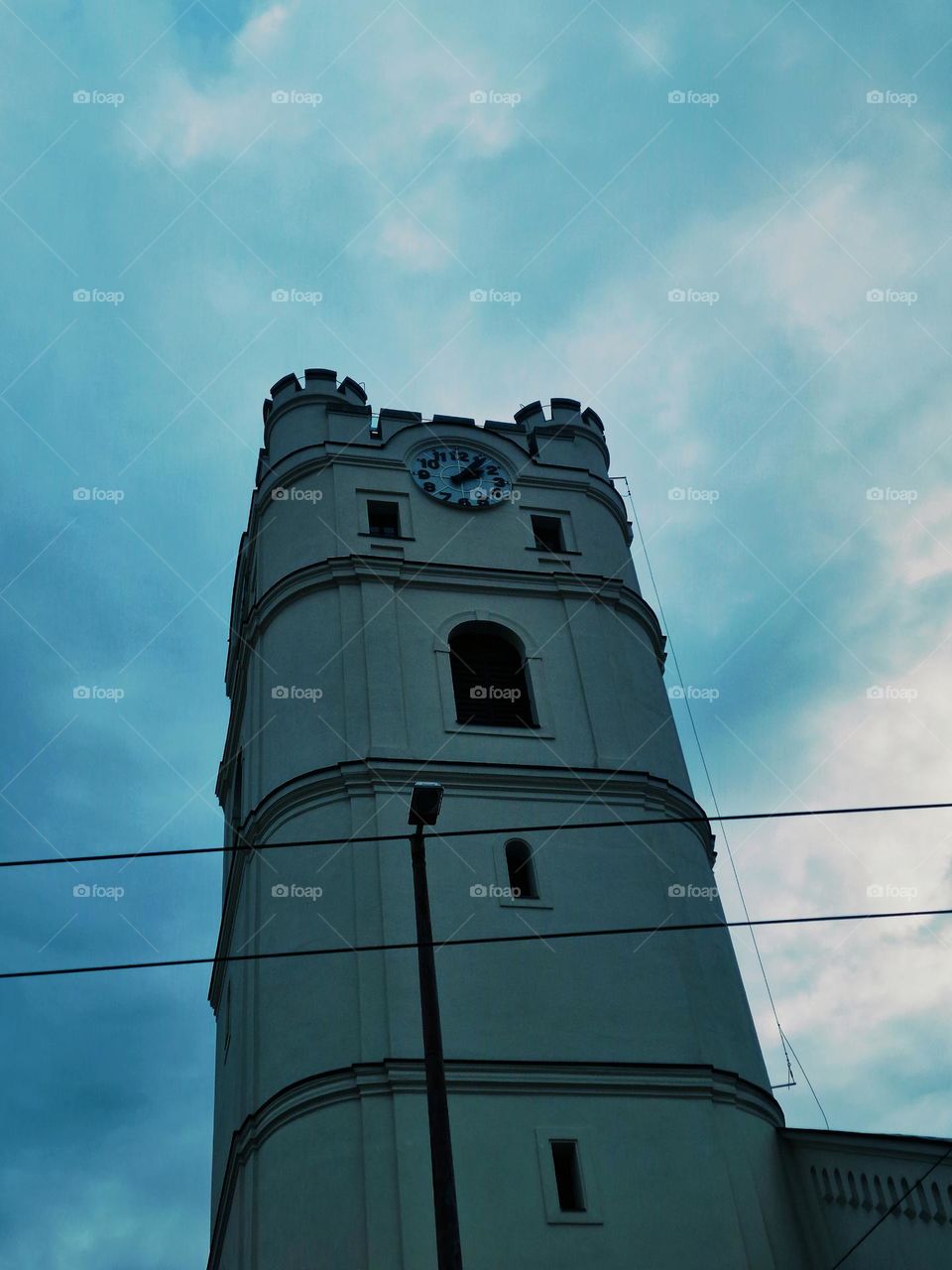 the clock tower in Debrecen