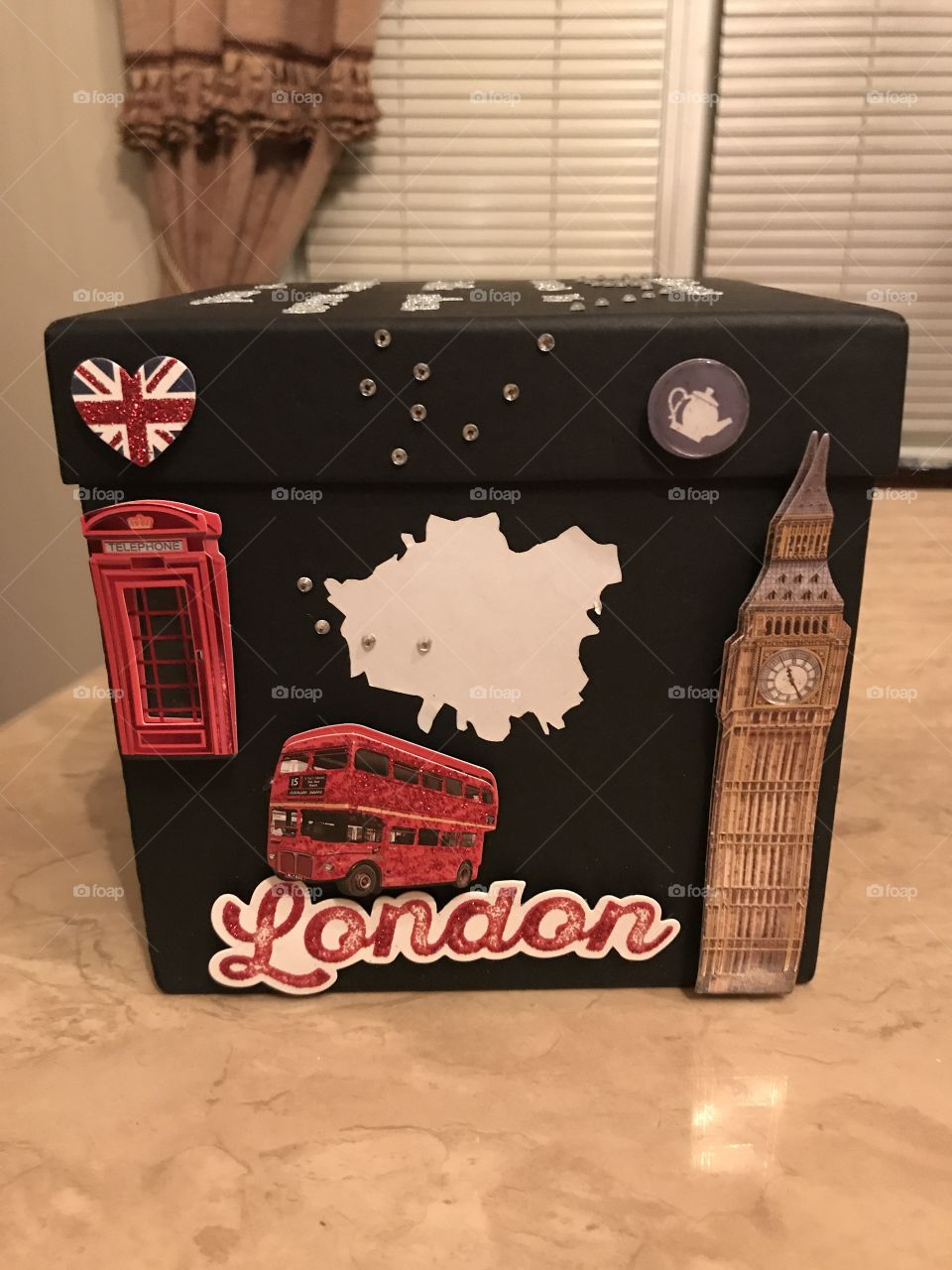 London decoration diy art box gift