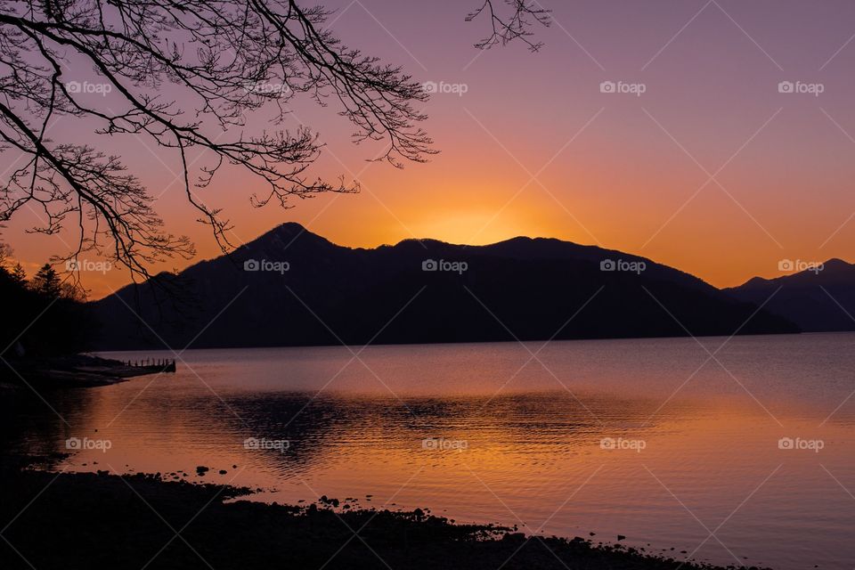 Beautiful Sunset + Lake
