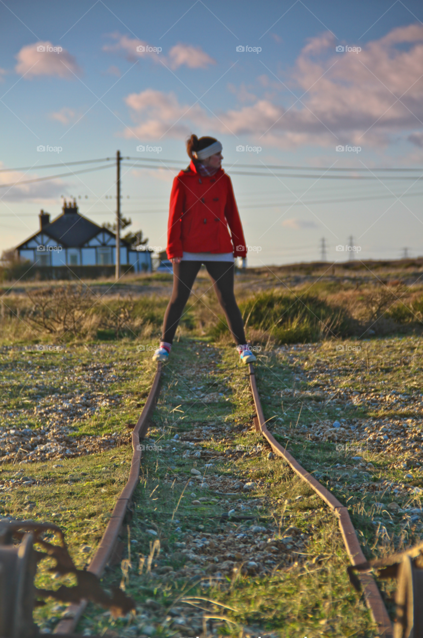 train tracks headband red jacket by leonbritton123
