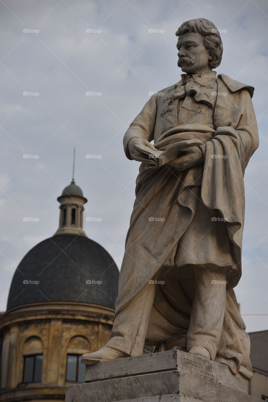 George Lazar statue, Bucharest, Romania