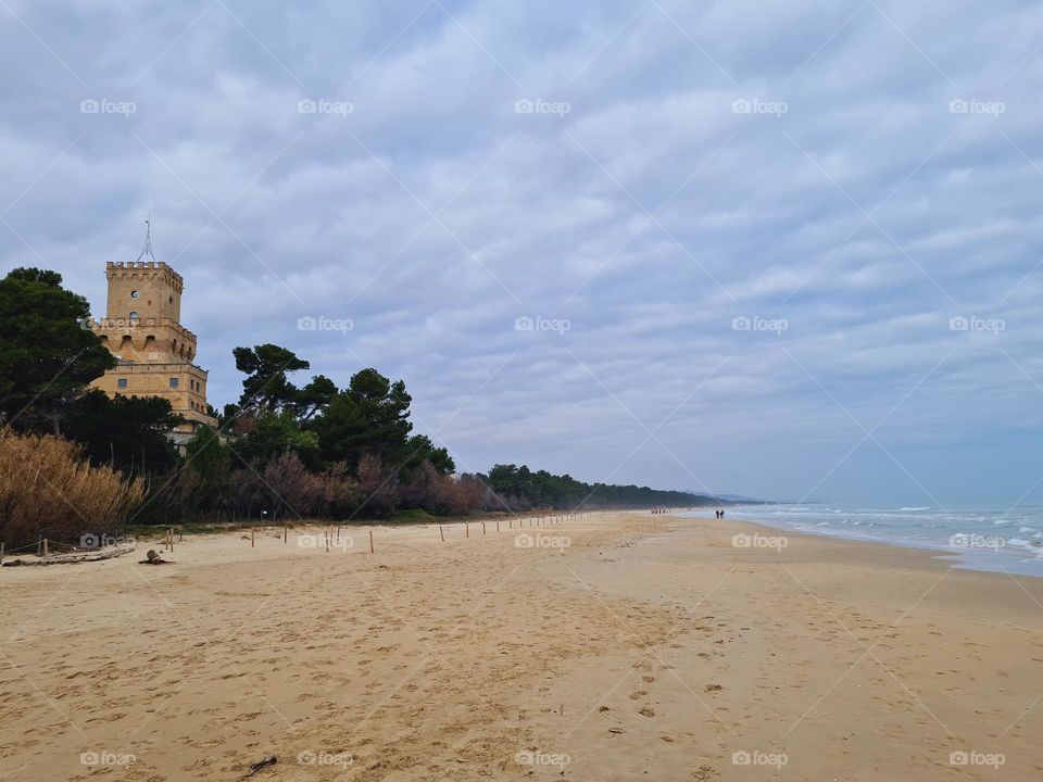 medieval tower of Cerrano on the adriatic sea