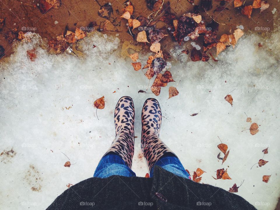 Feet at the ice