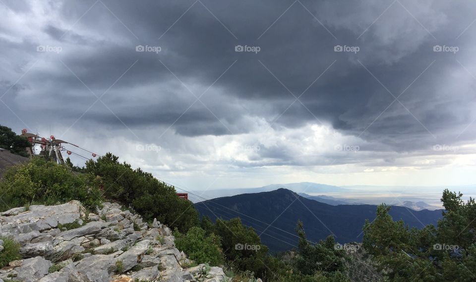 Storm Viewed from a Mountain 