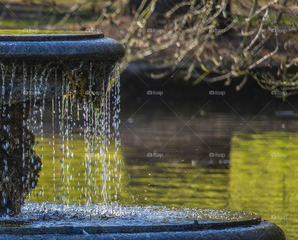 fountain at kearsney abbey in kent