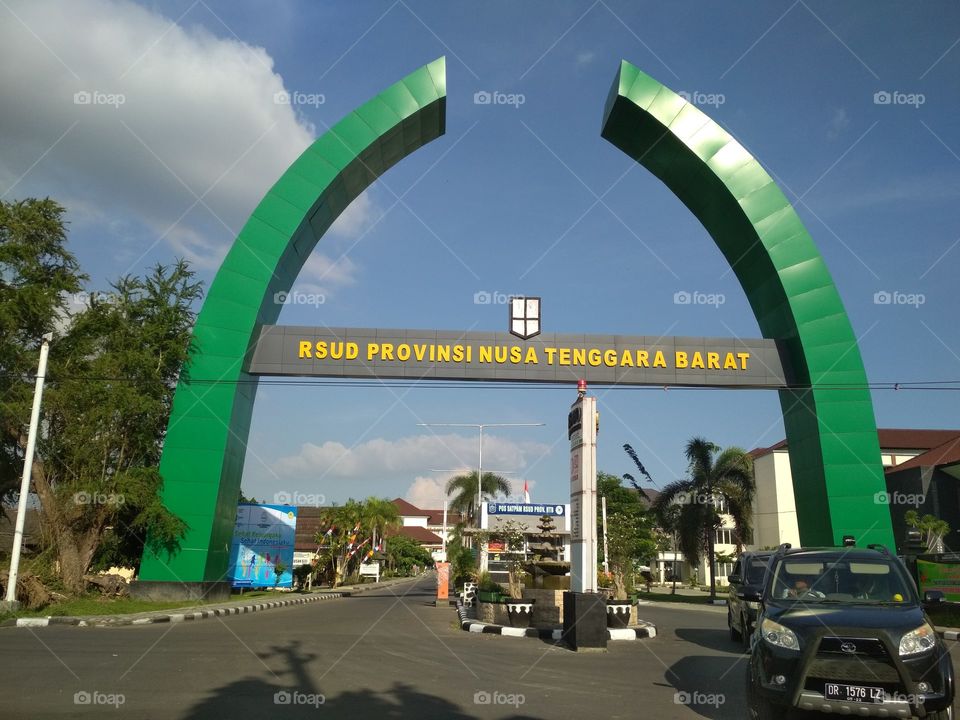 Gate of hospital.. Lombok island