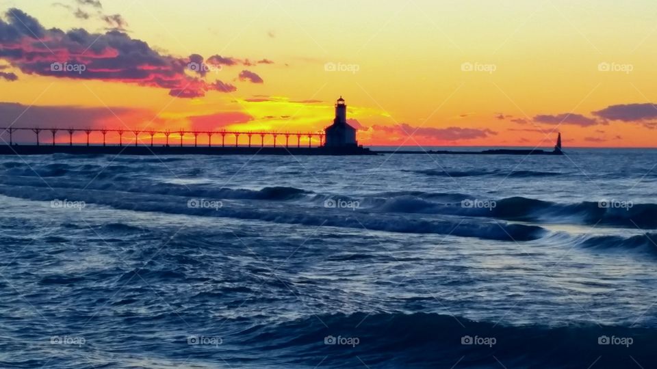 Lighthouse on beach