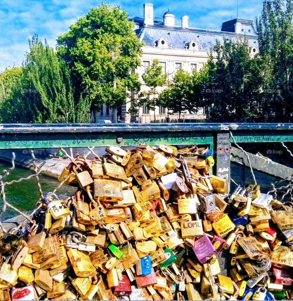 love locks Paris France