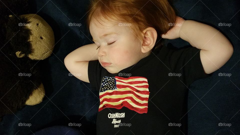 Patriotic baby Cecile