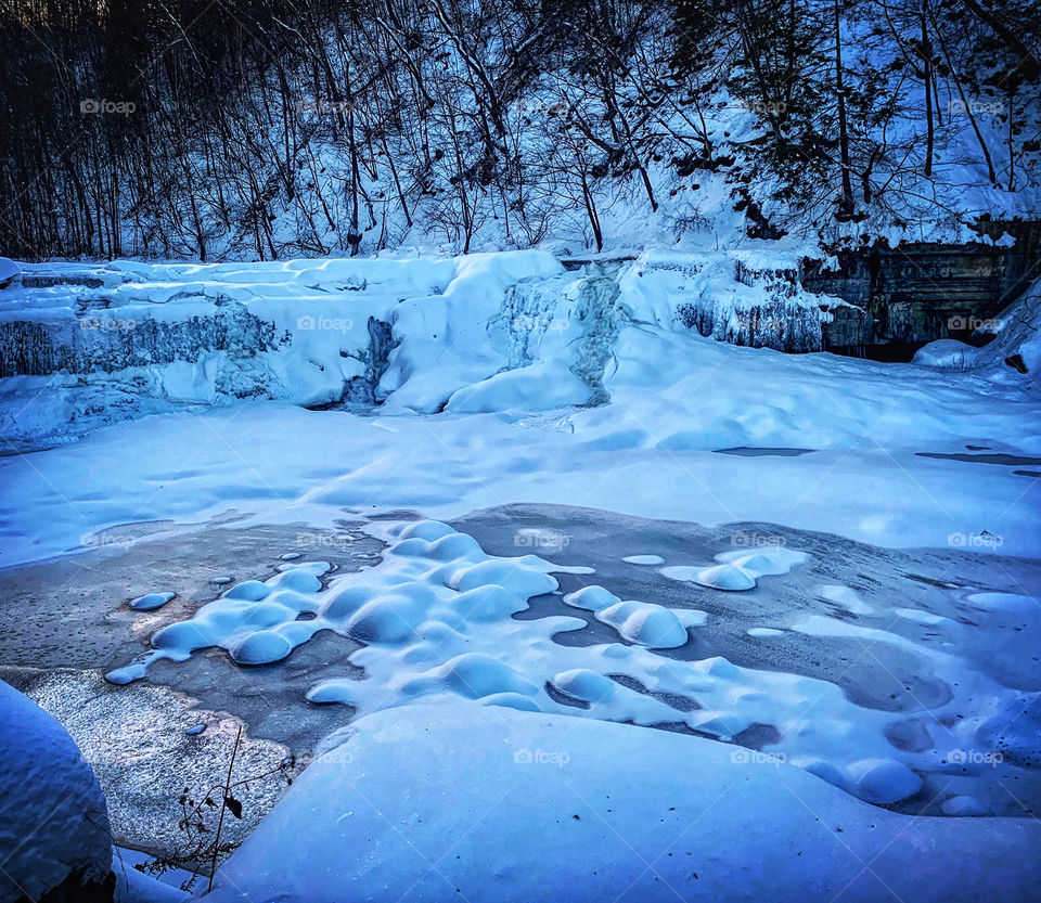 Winter waterfall