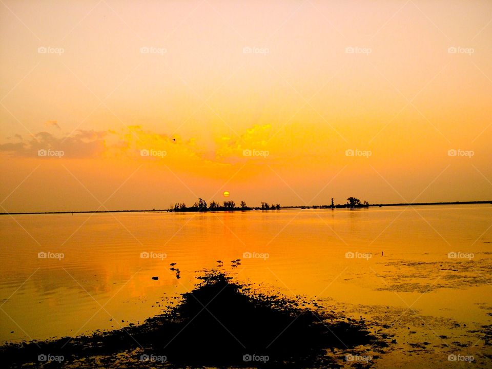 Sunset on the water in Florida 