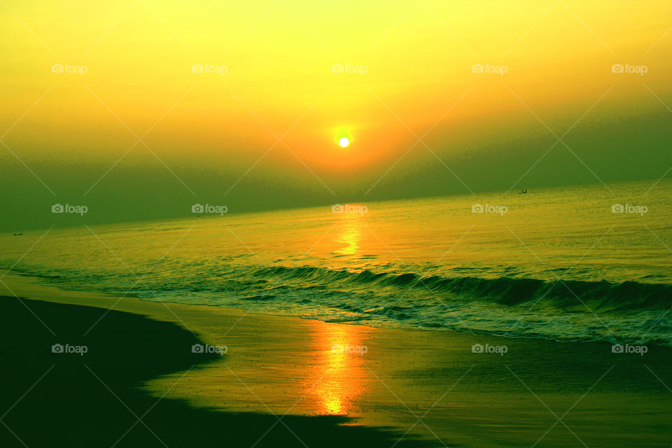 Puri sea beach sunset