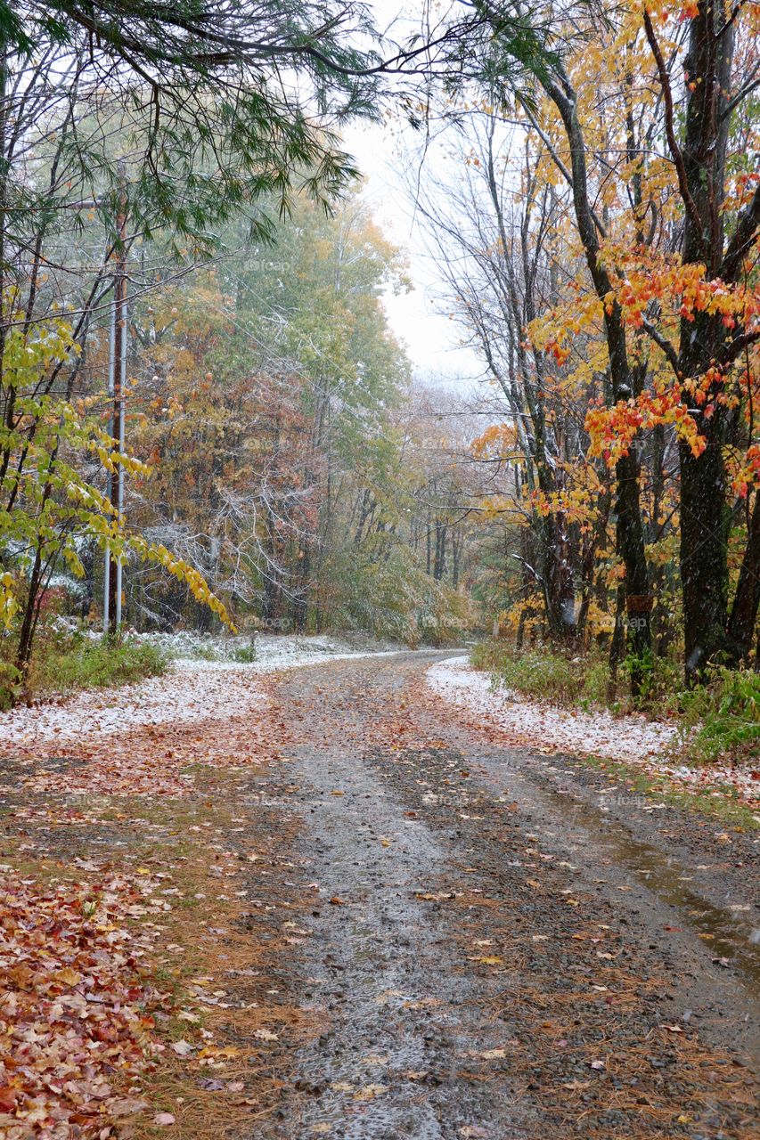 Up in the Catskills, the end of October means snow!