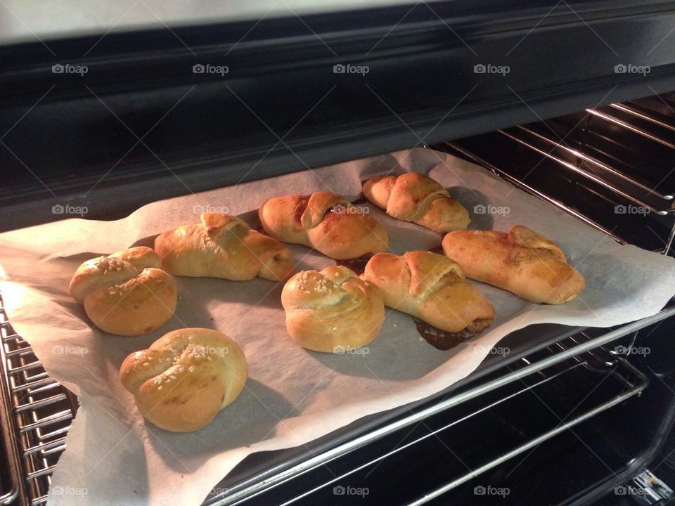 Freshly baked buns