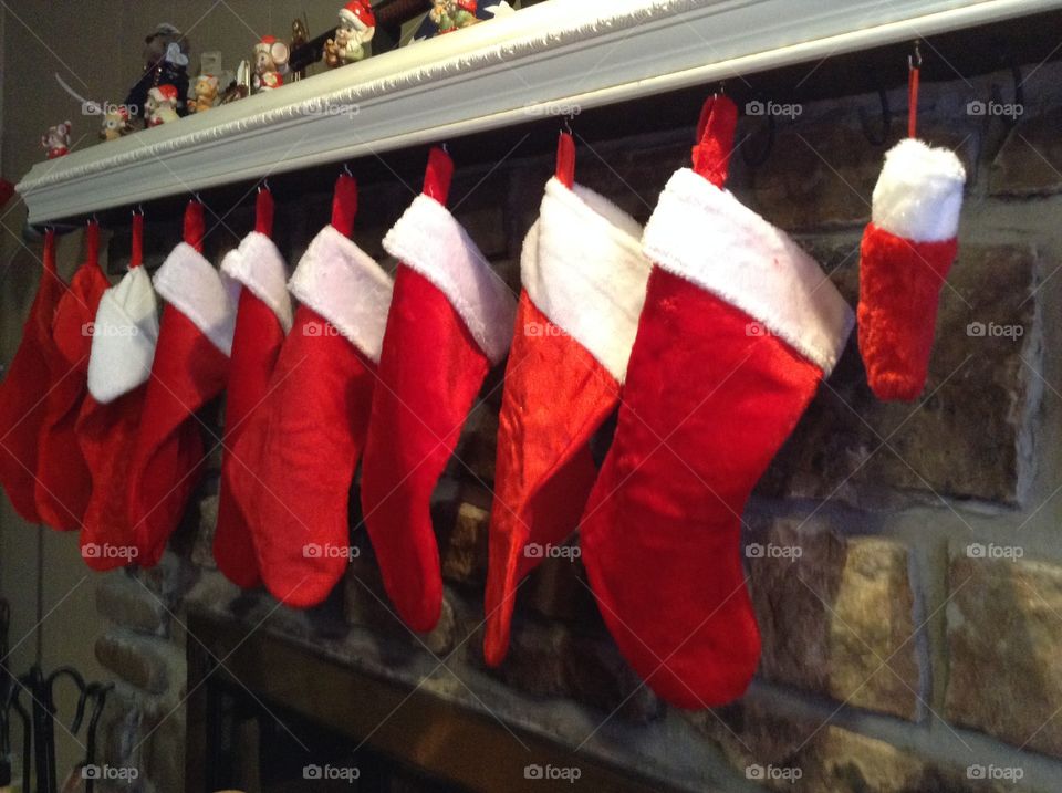Christmas stockings. 