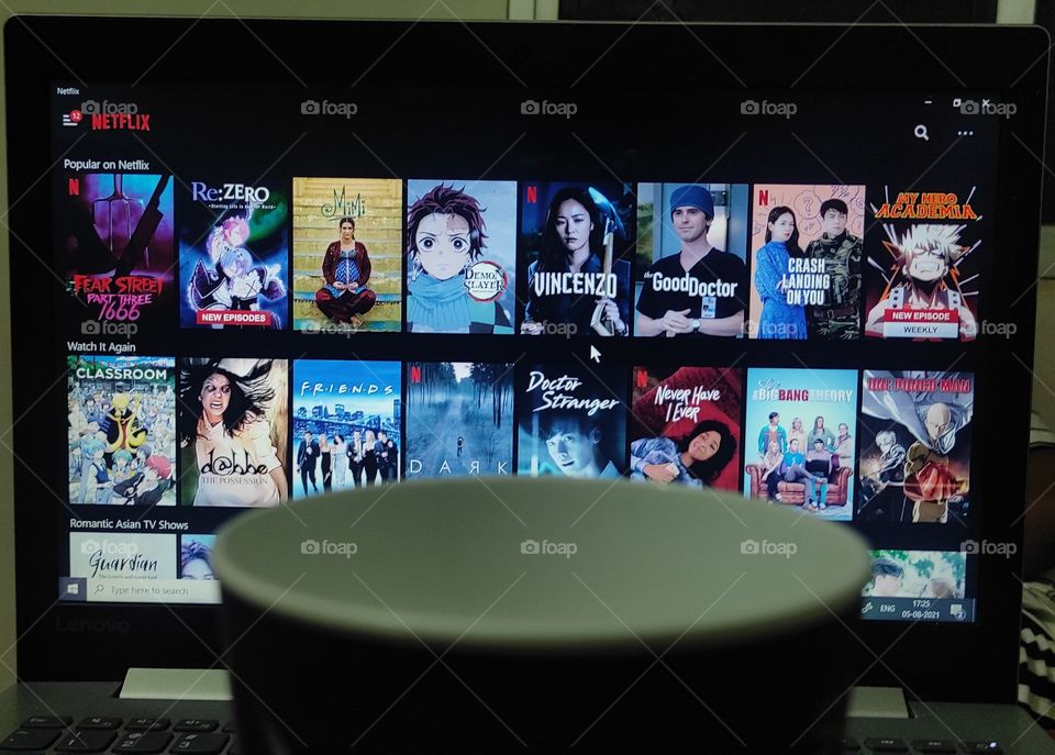 Netflix time. A lot of good movies and series in just one application.