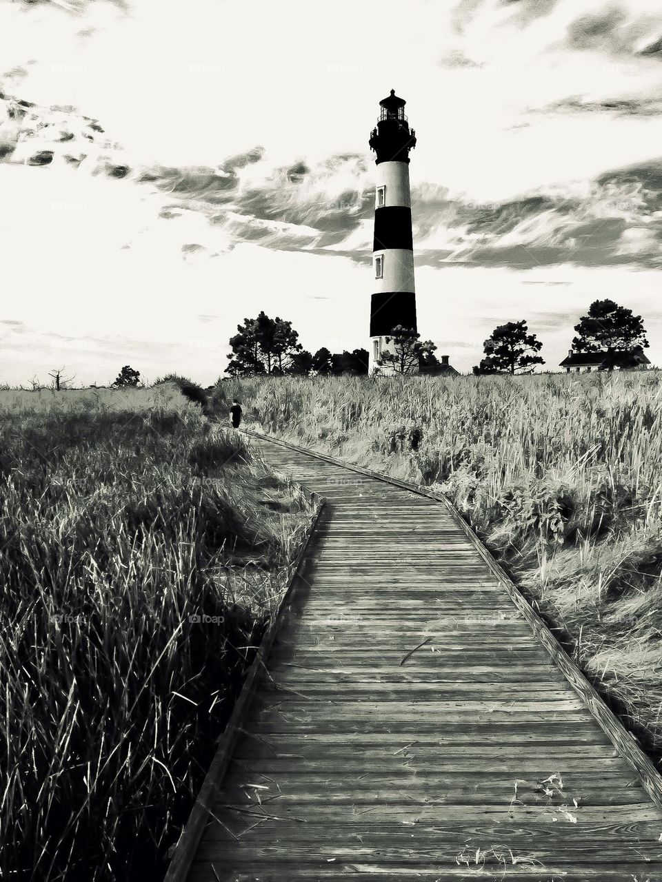 The Bodie Lighthouse in Nags Head, NC, USA.