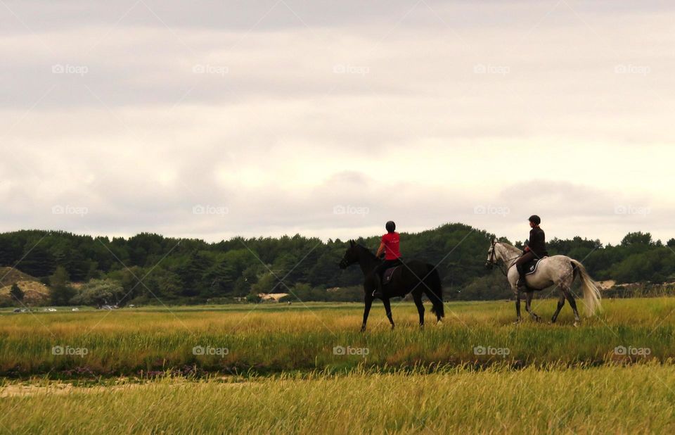 horseriding in the country