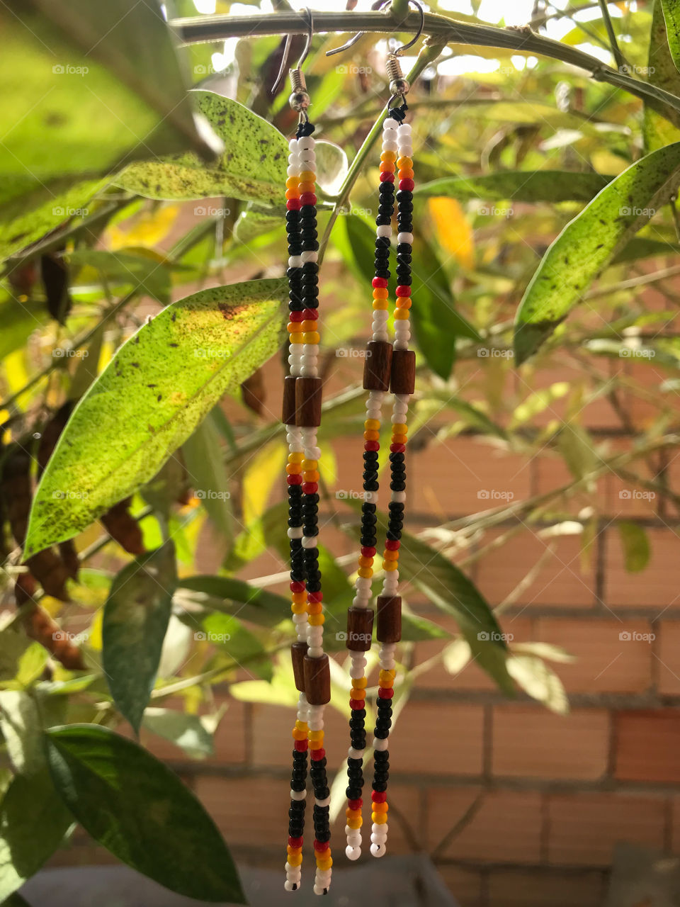 earring made with beads