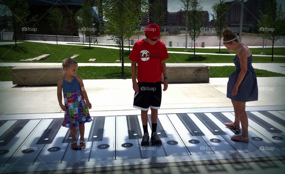 All Together . Piano Keys at Smale Park in Cincinnati.