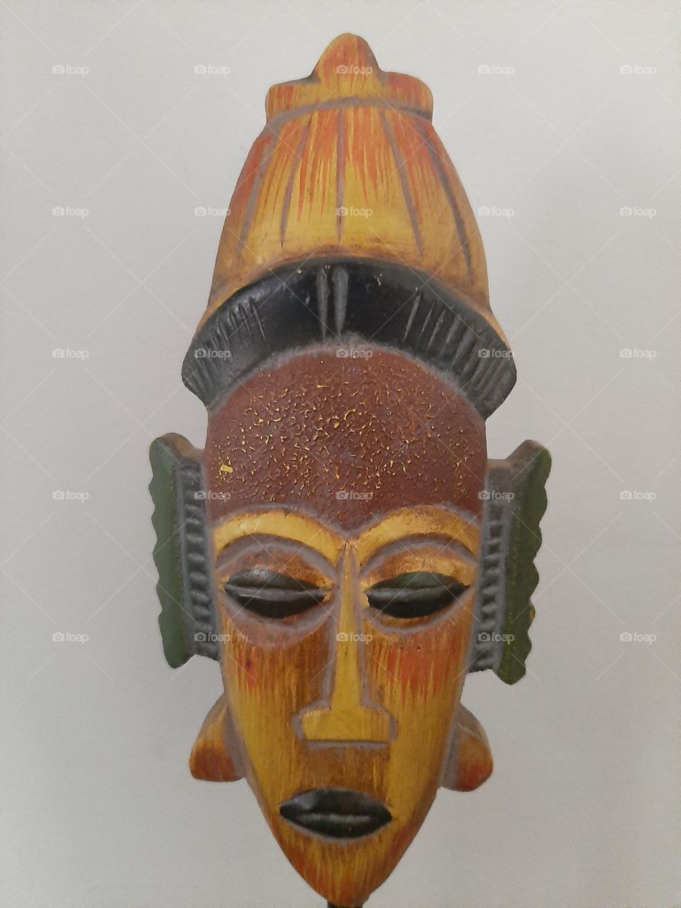Colourful Tribal Statue in wood