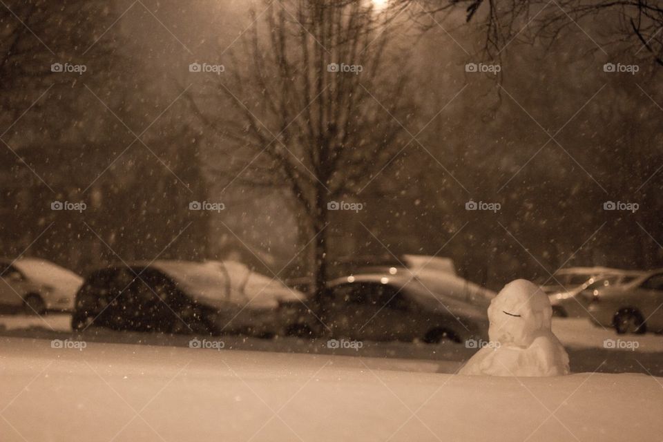 NYC Blizzard Snowman