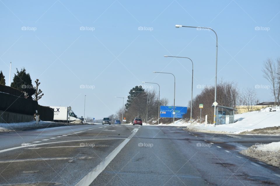 Road, Transportation System, Snow, Vehicle, Winter