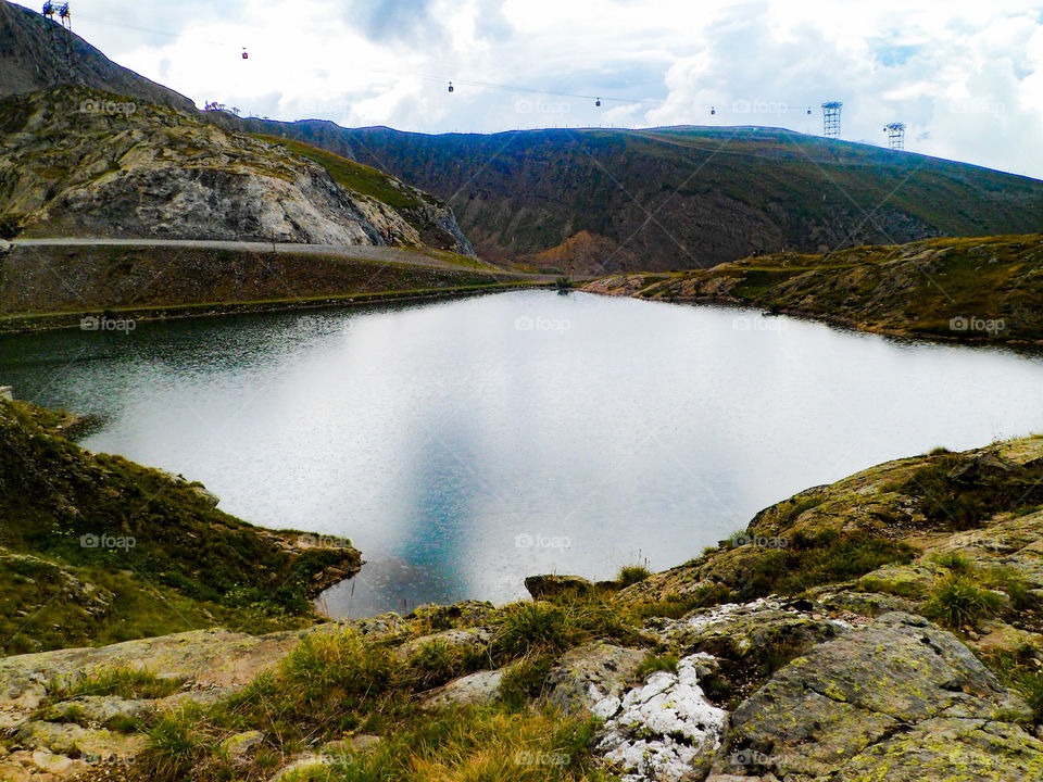 Lake in Mont-de-Lans in France