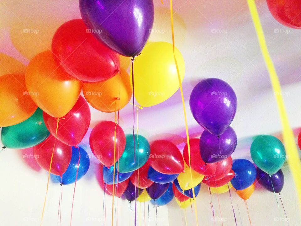 We walked into a house full of balloons 