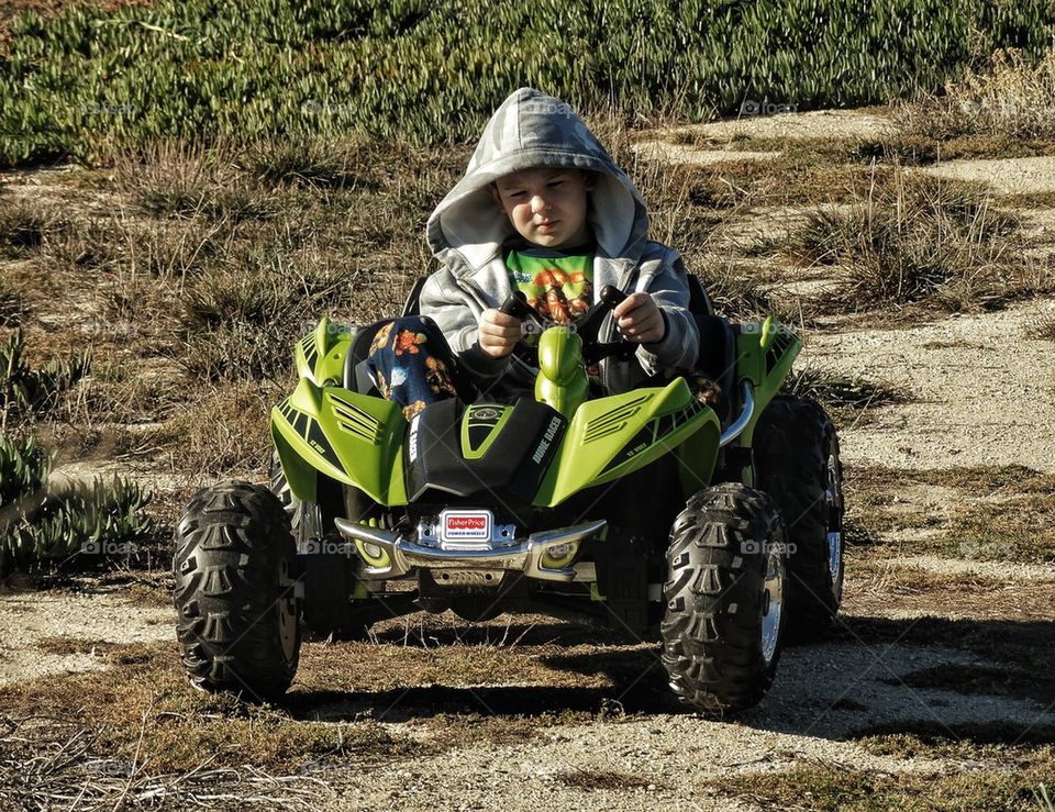 Boy Driving an ATV