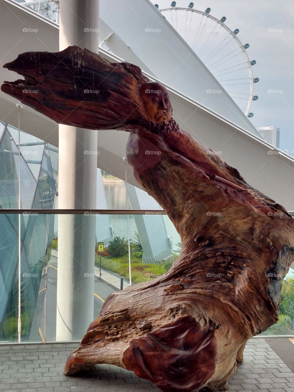 a statue in singapore garden by the bay