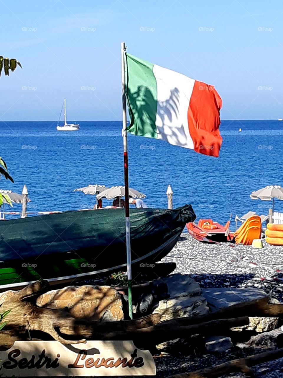 sestri levante beach italy