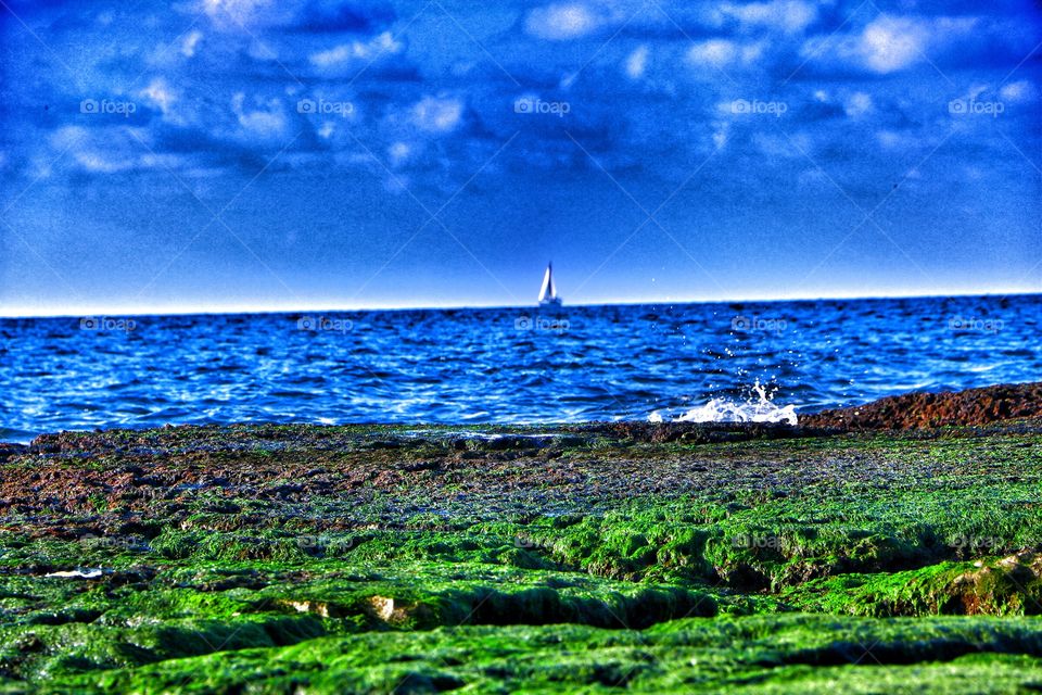 Relaxing on the beach.