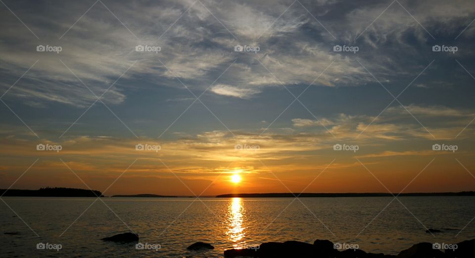 Sunset in Northen Sweden archipelago