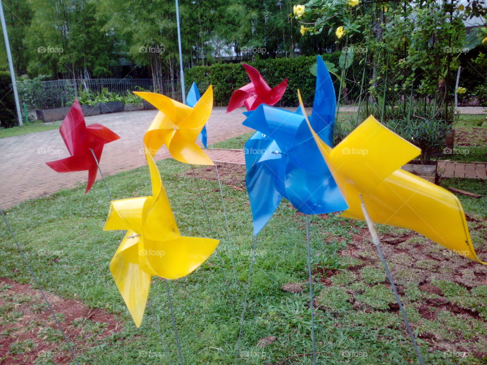Colorful Windmills