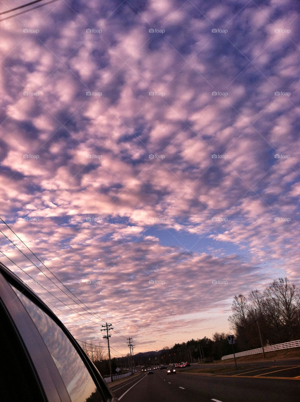 Driving through the clouds.