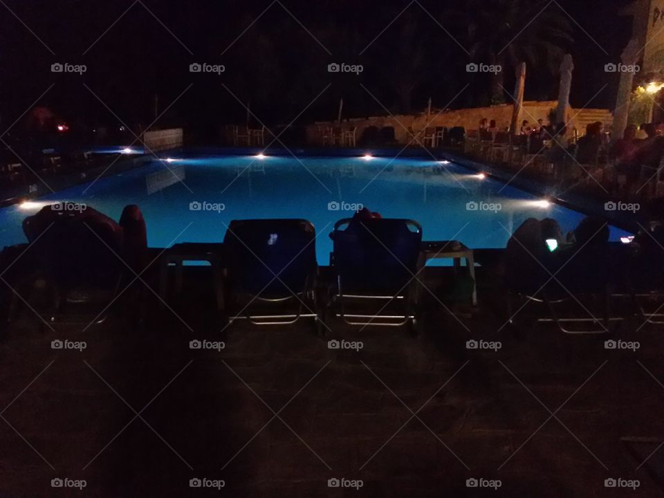 Hotel Swimming pool at night