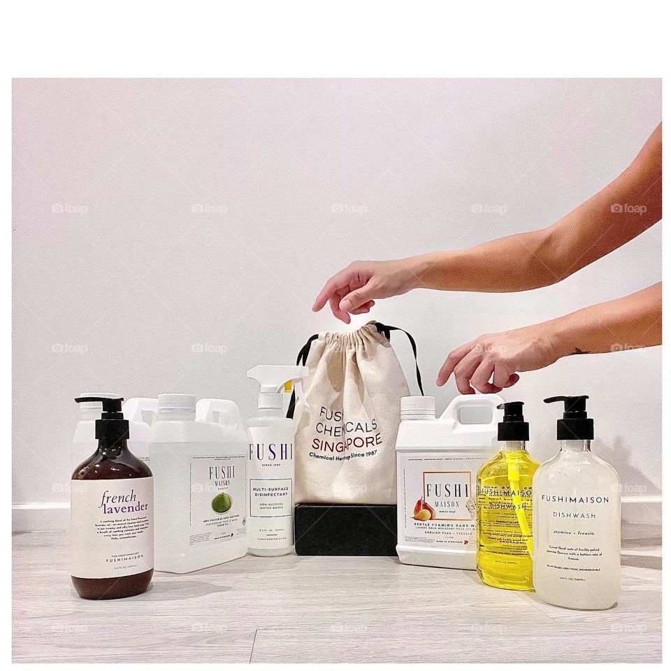 Disinfectant and hand sanitizers home cleaning essentials 